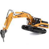 Huina 1:50 Metal Alloy Drill Excavator Diecast Model image 1